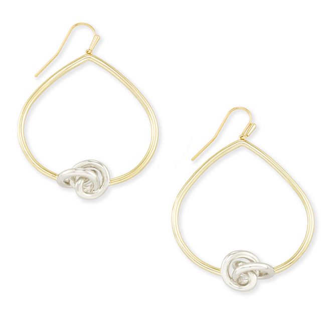 Kendra Scott Presleigh Open Frame Earrings in Gold and Bright Silver Mix