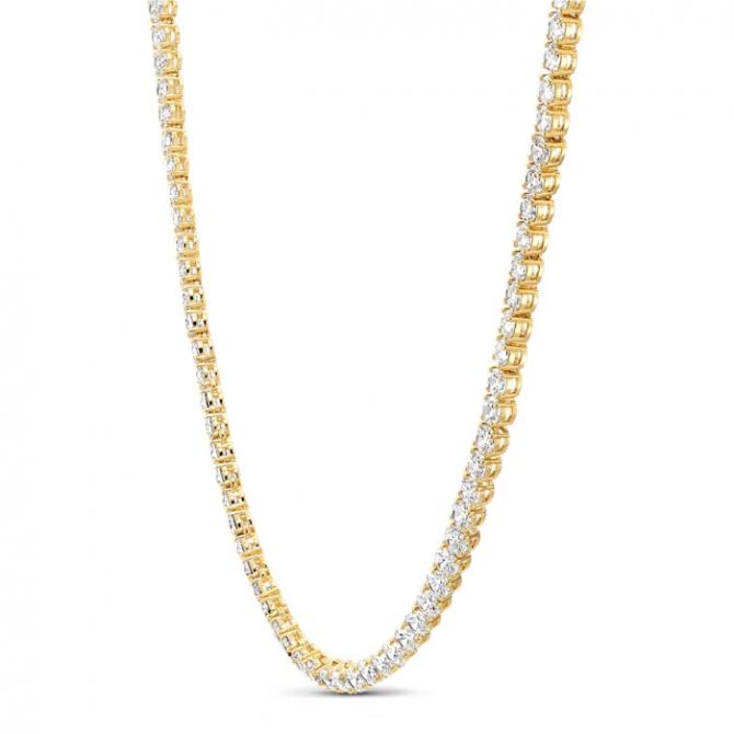 Swarovski White Tennis Deluxe Necklace, Gold Tone | 5511545
