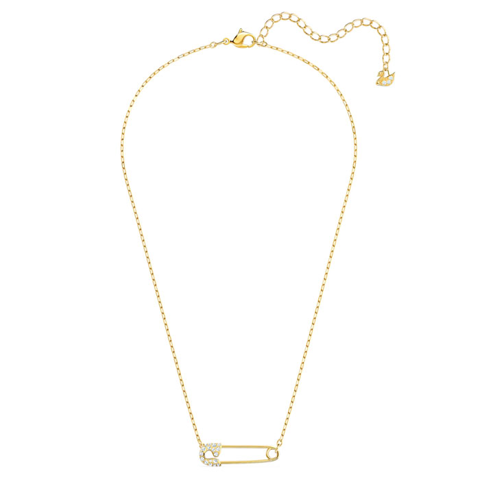 Swarovski So Cool Pin Necklace, Gold Tone