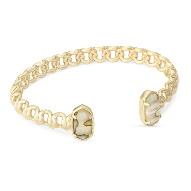 Kendra Scott Macrame Elton Gold Cuff Bracelet, Nude Abalone