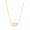 Kendra Scott Elisa Gold Satellite Pendant Necklace, White Kyocera Opal Illusion