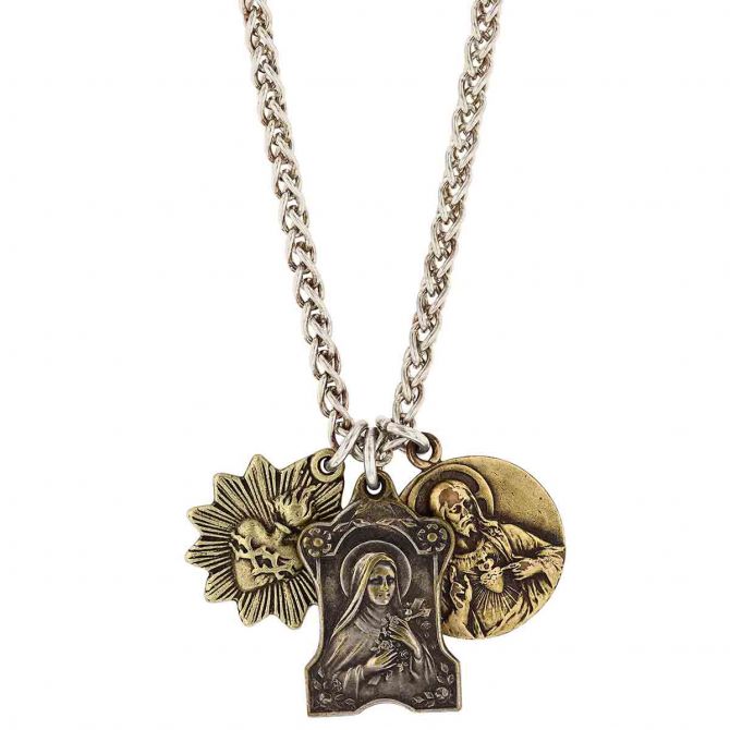 ミュージシャン HYSFORM TIMEPIECE NECKLACE Miracle Icons by Mary Jo Pane Wheat Chain Necklace, 16mm | 16