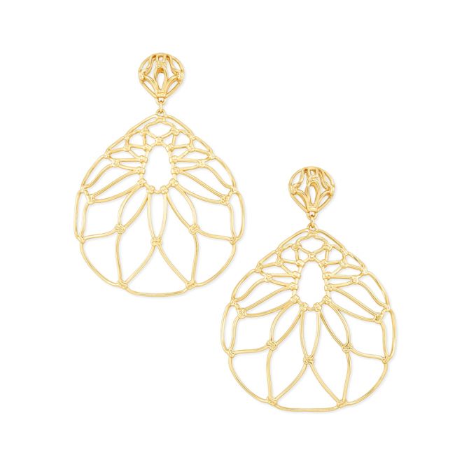 Kendra Scott Hallie Statement Earrings Gold