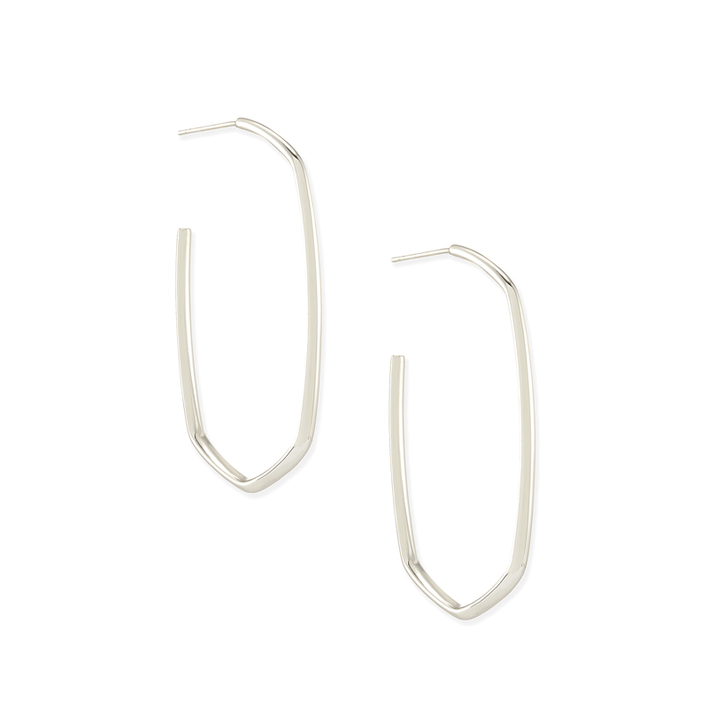 kendra scott silver hoop earrings