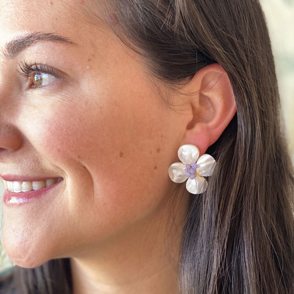 Hazen & Co Poppy Earring, Lavender