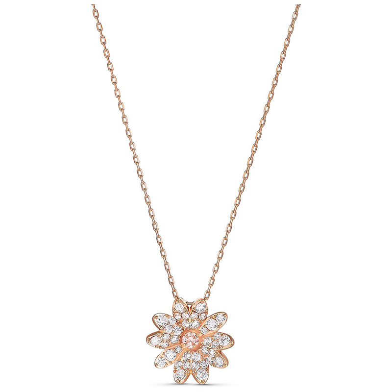 Swarovski Rose Gold- Toned Eternal Flower Pink Pendant | 5540973 ...