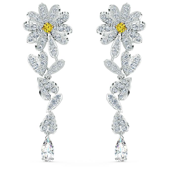 Swarovski Eternal FLwoer Mixed Metal Yellow Earrings