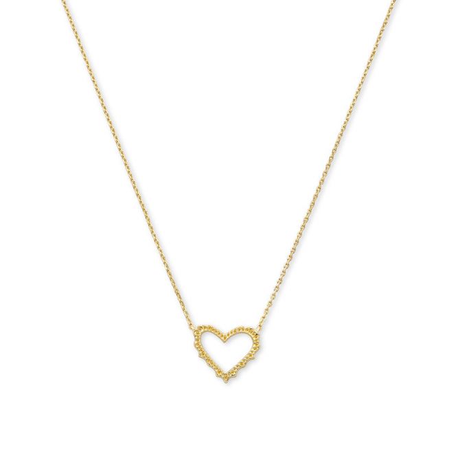 Kendra Scott Sophee Heart Small Pendant Necklace in Gold Tone