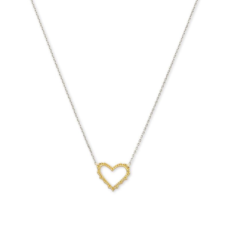 Kendra Scott Sophee Heart Small Pendant Necklace in Mixed Metal Tone