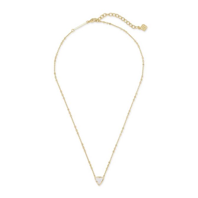 Kendra Scott Perry Gold Pendant Necklace in Iridescent Drusy
