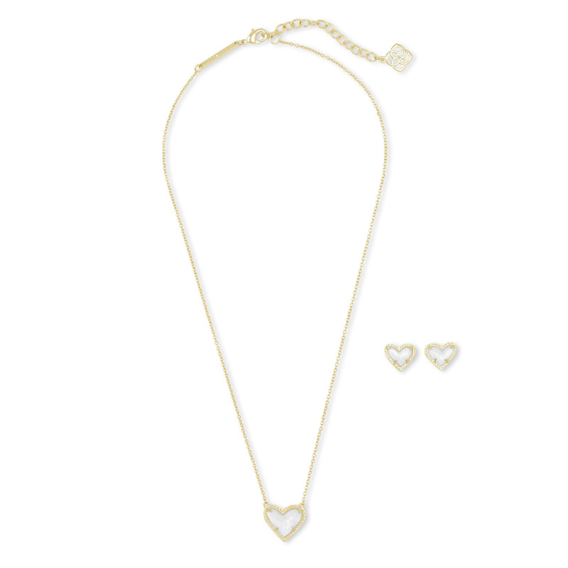 Kendra Scott Ari Heart Gift Set in Ivory Mother of Pearl