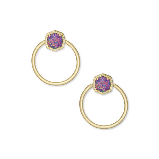 Kendra Scott Davie Gold Tone Hoop 