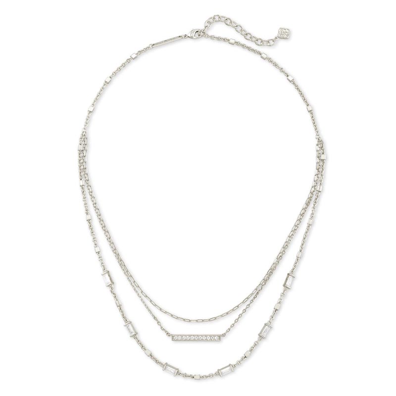 Kendra Scott Triple Strand Necklace in Silver Tone