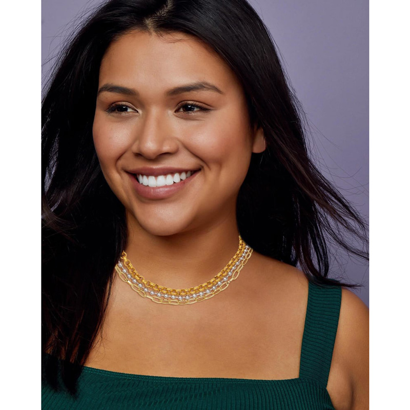 Kendra Scott Brylee Multi Strand Necklace in Mixed Metal