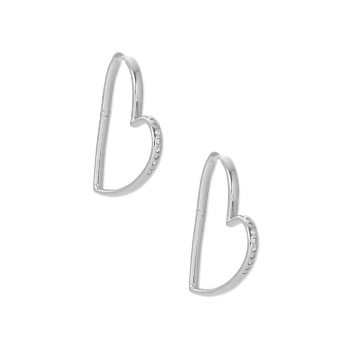 Kendra Scott Ansley Heart Hoop Earrings in Silver