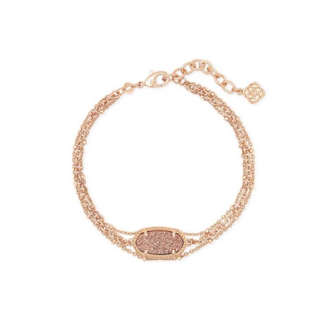 Kendra Scott Elaina Rose Gold Multi Strand Bracelet in Rose Gold Drusy