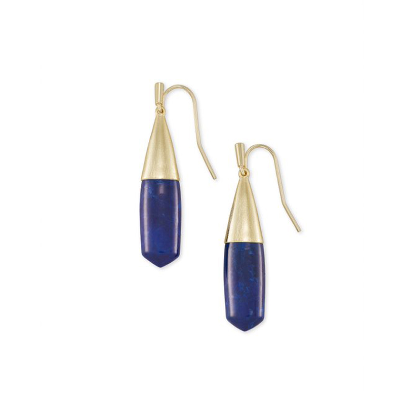 Kendra Scott Gold Tone Frieda Drop Earrings in Cobalt Howlite