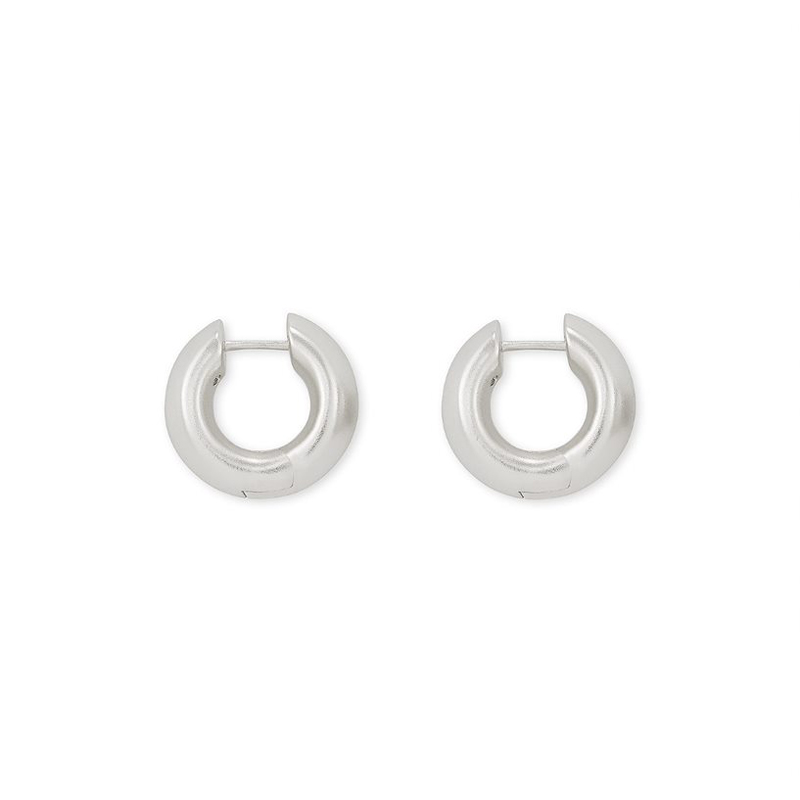 Kendra Scott Mikki Huggie Earrings, Silver Tone
