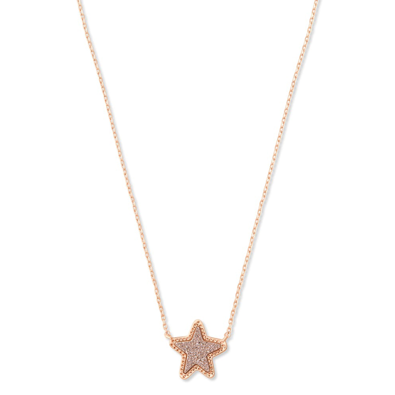 Kendra Scott Jae Star Rose Gold Pendant Necklace in Rose Gold Drusy ...