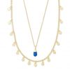 Kendra Scott Freida Gold Tone Multi-Strand Necklace in Cobalt Howlite