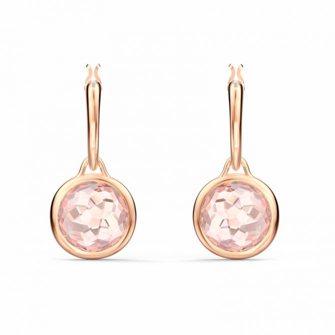 Swarovski Tahlia Mini Hoop Pierced Earrings, Pink and Rose Gold Tone
