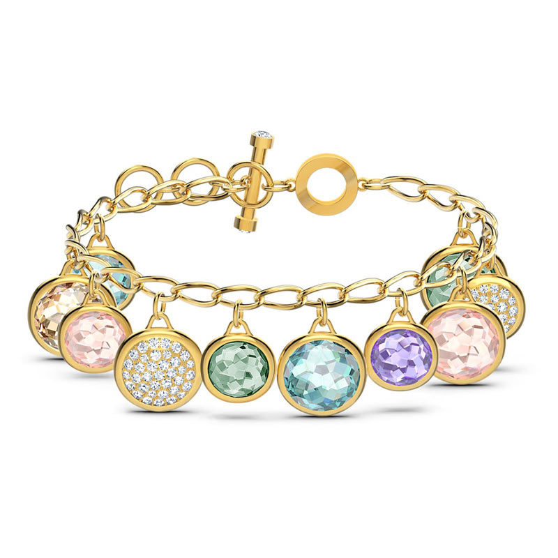 Swarovski Tahlia Elements Bracelet, Multicolored and Gold Tone