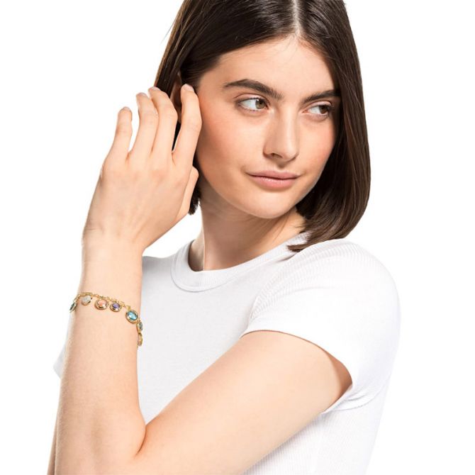 Swarovski Tahlia Elements Bracelet, Multicolored and Gold Tone