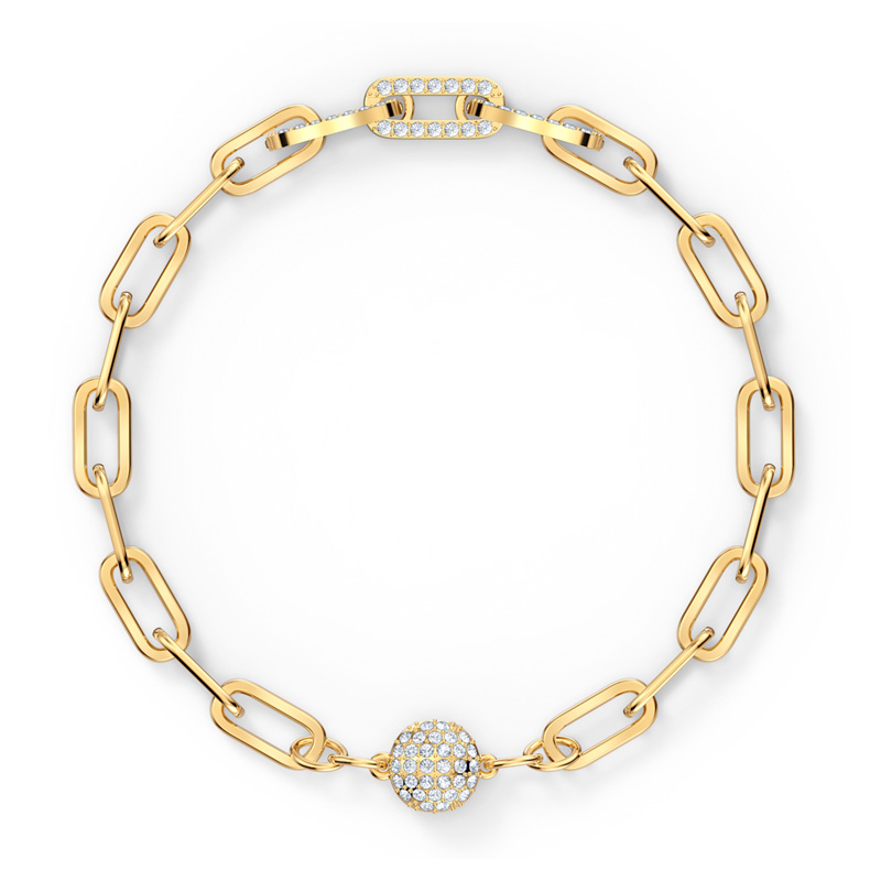 Swarovski The Elements Chain Bracelet, White and Gold Tone