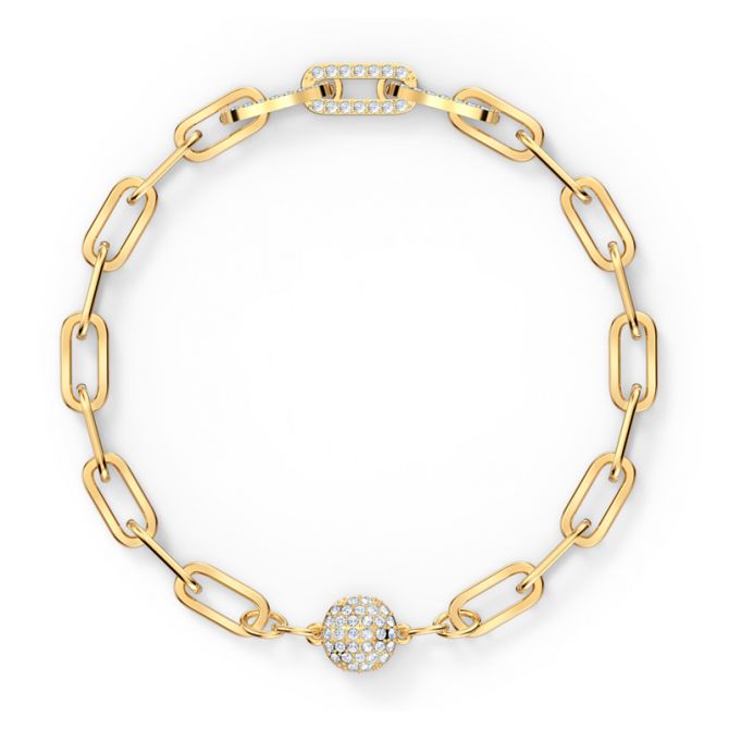 Swarovski The Elements Chain Bracelet, White and Gold Tone