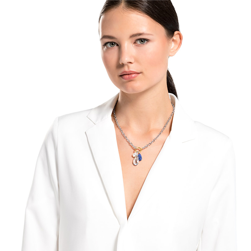 Swarovski The Elements Necklace, Blue and Mixed Metal Tone