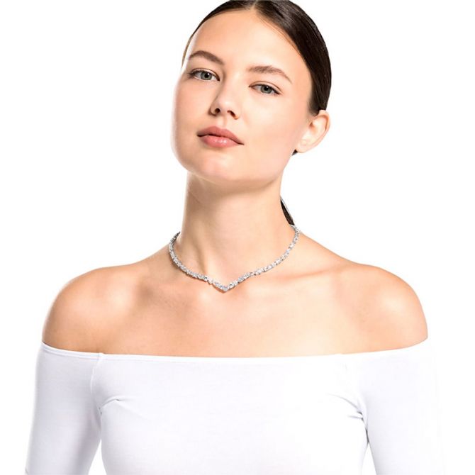 Swarovski tennis deluxe necklace discount