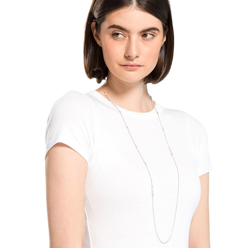 Swarovski Tennis Deluxe Mixed Standage, White and Silver Tone