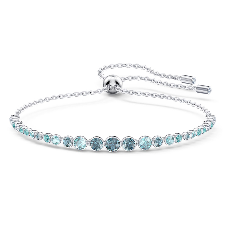 Swarovski Emily Gradient Bracelet, Blue and Silver Tone