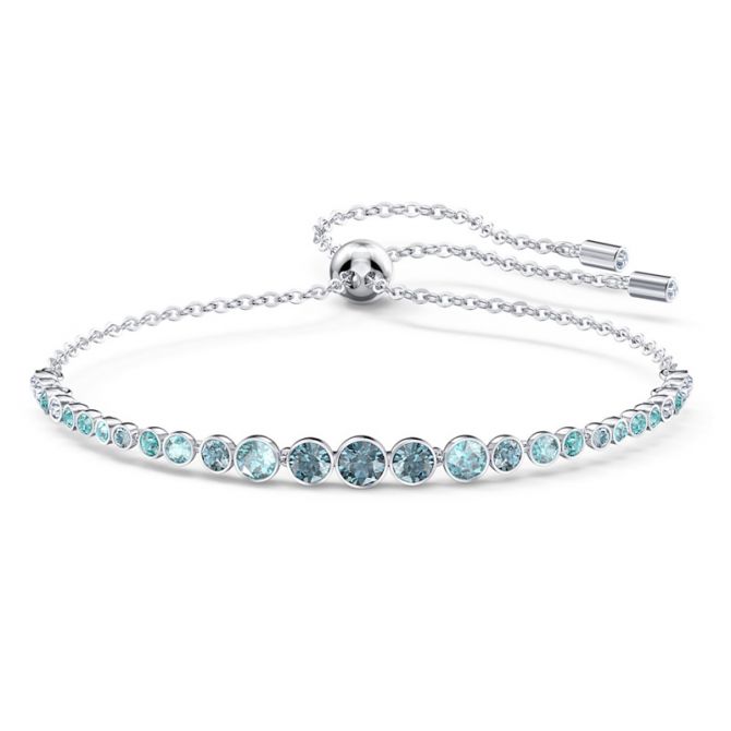 Swarovski Emily Gradient Bracelet, Blue and Silver Tone