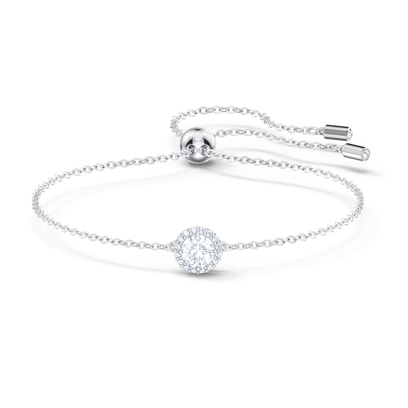 Swarovski Angelic Round Bracelet, White and Silver Tone