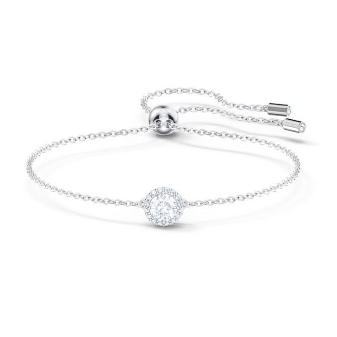 Swarovski Angelic Round Bracelet, White and Silver Tone