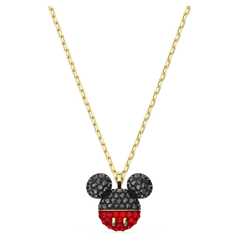 Swarovski Mickey Pendant, Black and Gold Tone