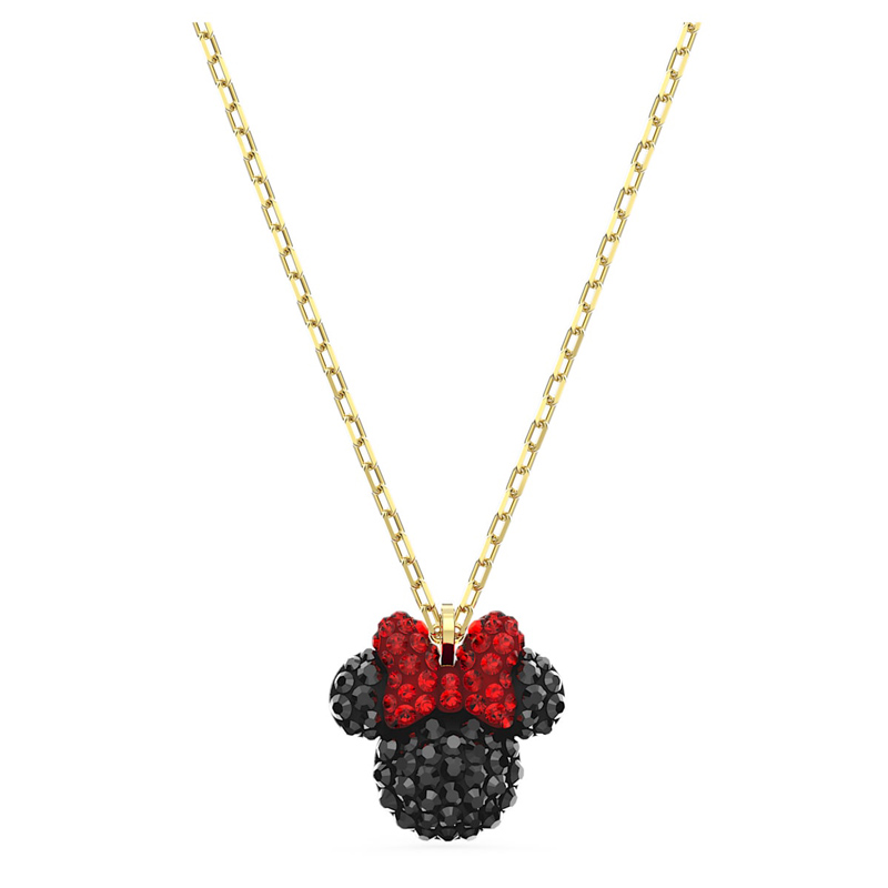 Swarovski Minnie Pendant, Black and Gold Tone
