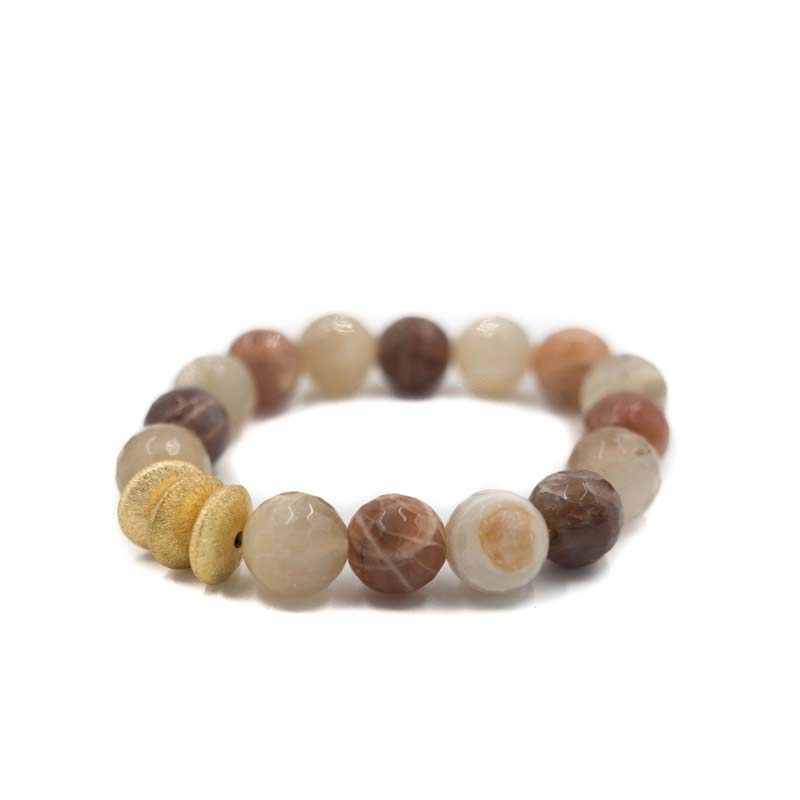 Hazen & Co Sheldon Bracelet, Peach Moonstone