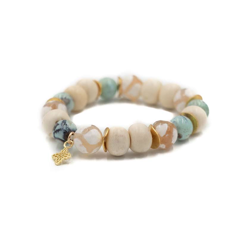 Hazen & Co Edie Bracelet, White Agate