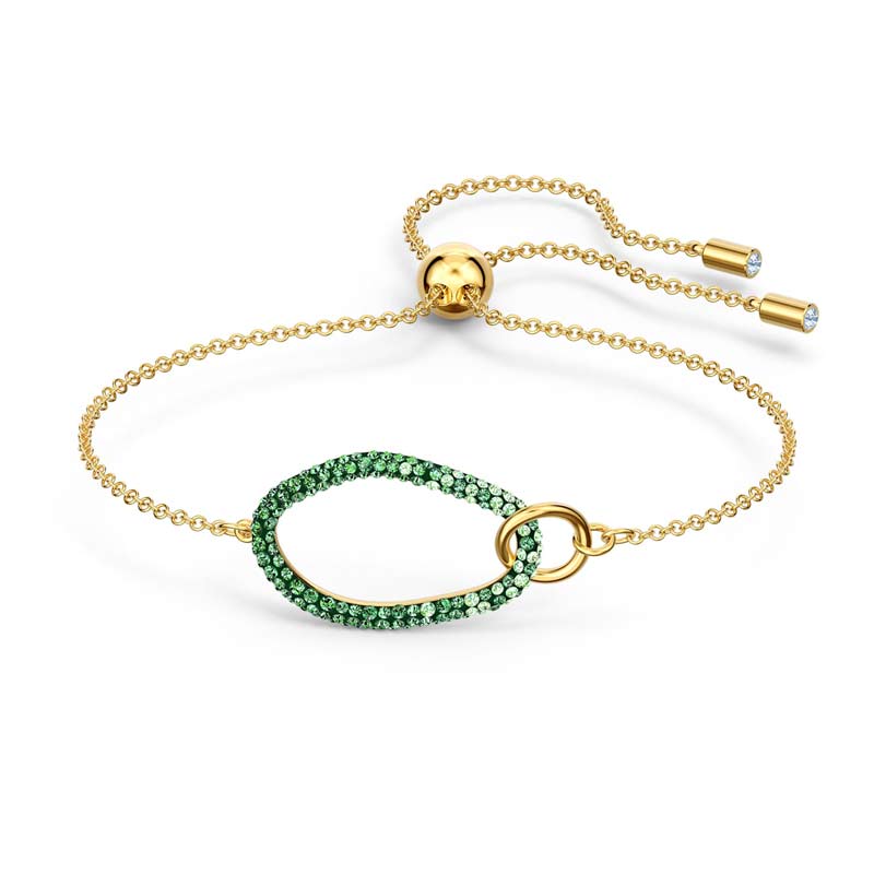 Swarovski The Elements Bracelet, Green and Gold Tone