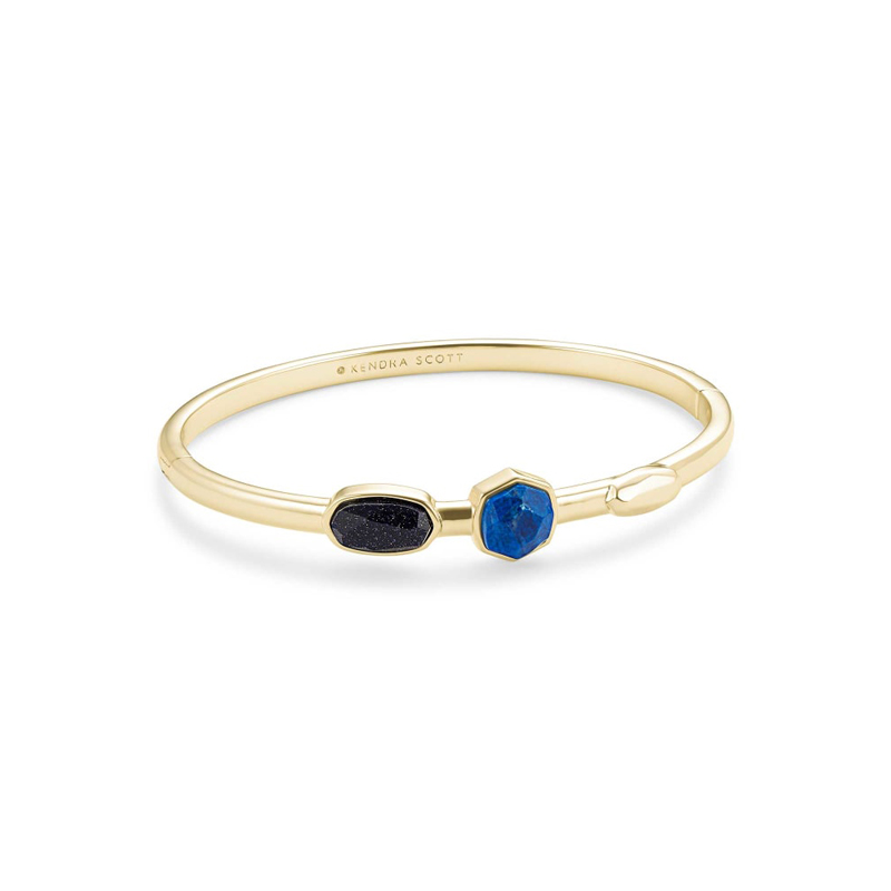 Kendra Scott Davie Gold Bangle Bracelet in Blue Mix