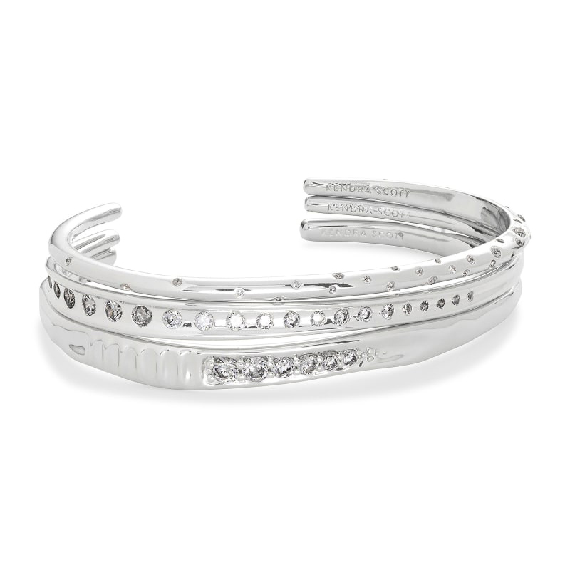 Kendra Scott Selena Cuff Bracelet in Silver Tone, Set of 3