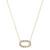 Kendra Scott Elisa Gold Tone Open Frame Necklace in Multi Crystal