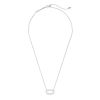Kendra Scott Elisa Open Frame Crystal Pendant Necklace in Silver Tone