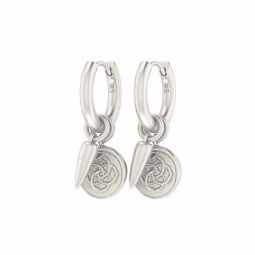 Image for Kendra Scott Dira Coin Huggie Earrings in Silver Tone