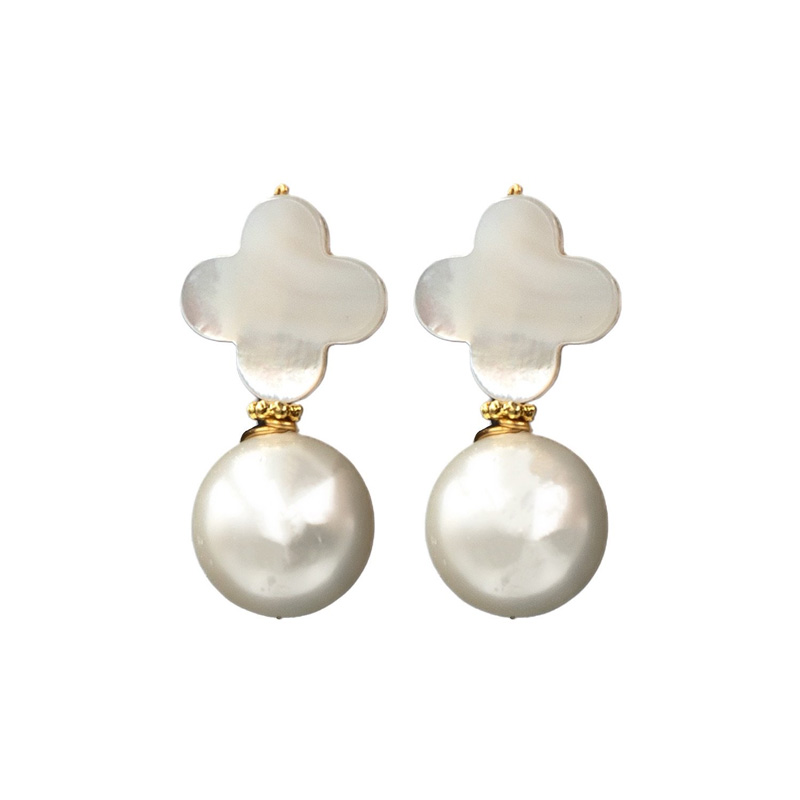 Hazen & Co Kacey Earring, White Pearl