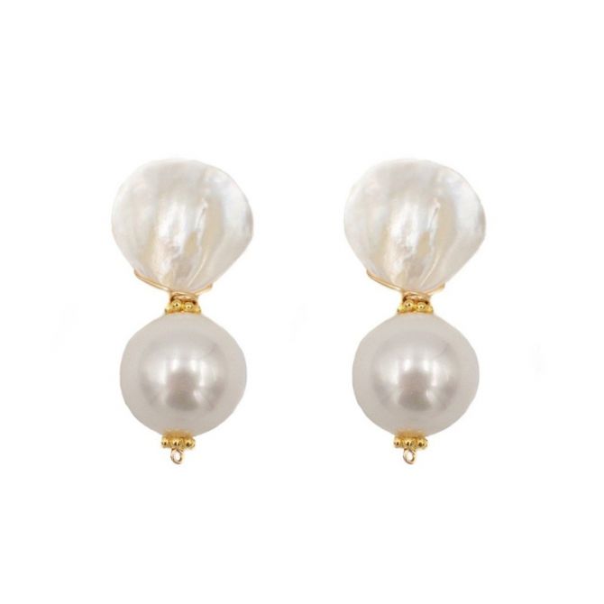 Hazen & Co Claire Earring, Pearl