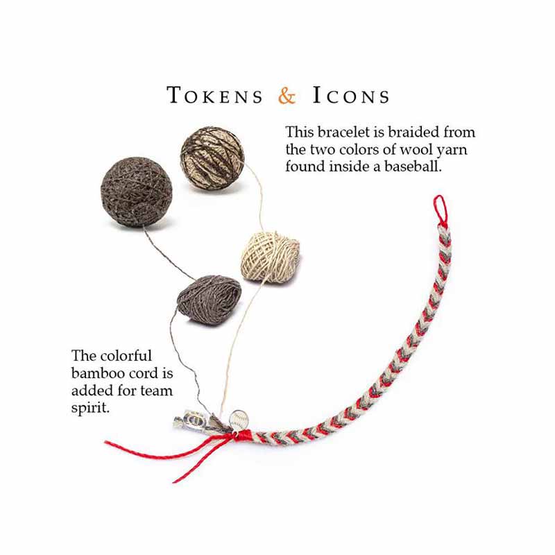 Token & Icons San Francisco Giants Game Used Baseball Yarn Friendship Bracelet