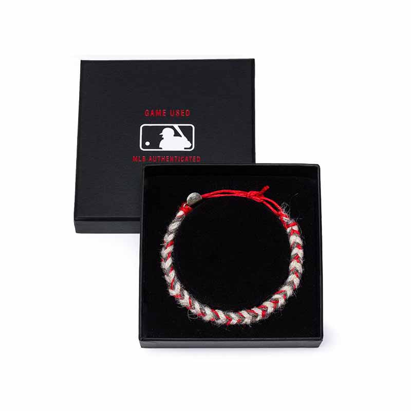 Token & Icons Boston Red Sox Game Used Baseball Yarn Friendship Bracelet